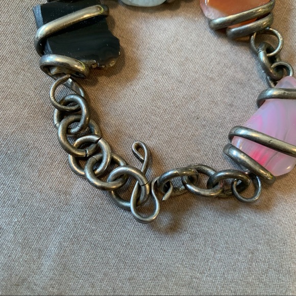 Handmade Vintage Wire Wrapped Crystal Bracelet - Picture 8 of 10